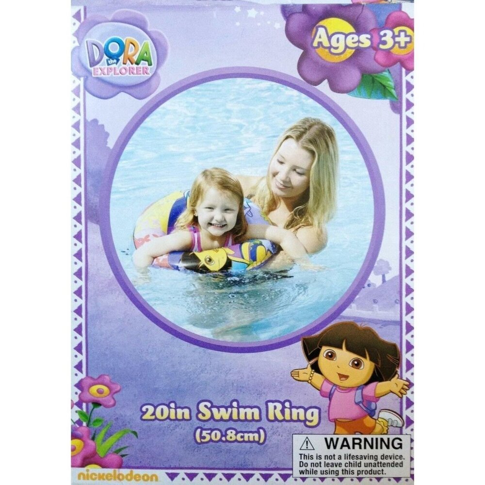 Nickelodeon Dora Explorer Swim Ring 20" Boots Monkey Float Inflatable Pool Beach